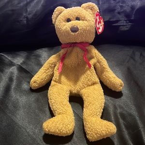 Curly "1996 TY Beanie Babies Collection" RETIRED Light Brown Bear w/ TAG